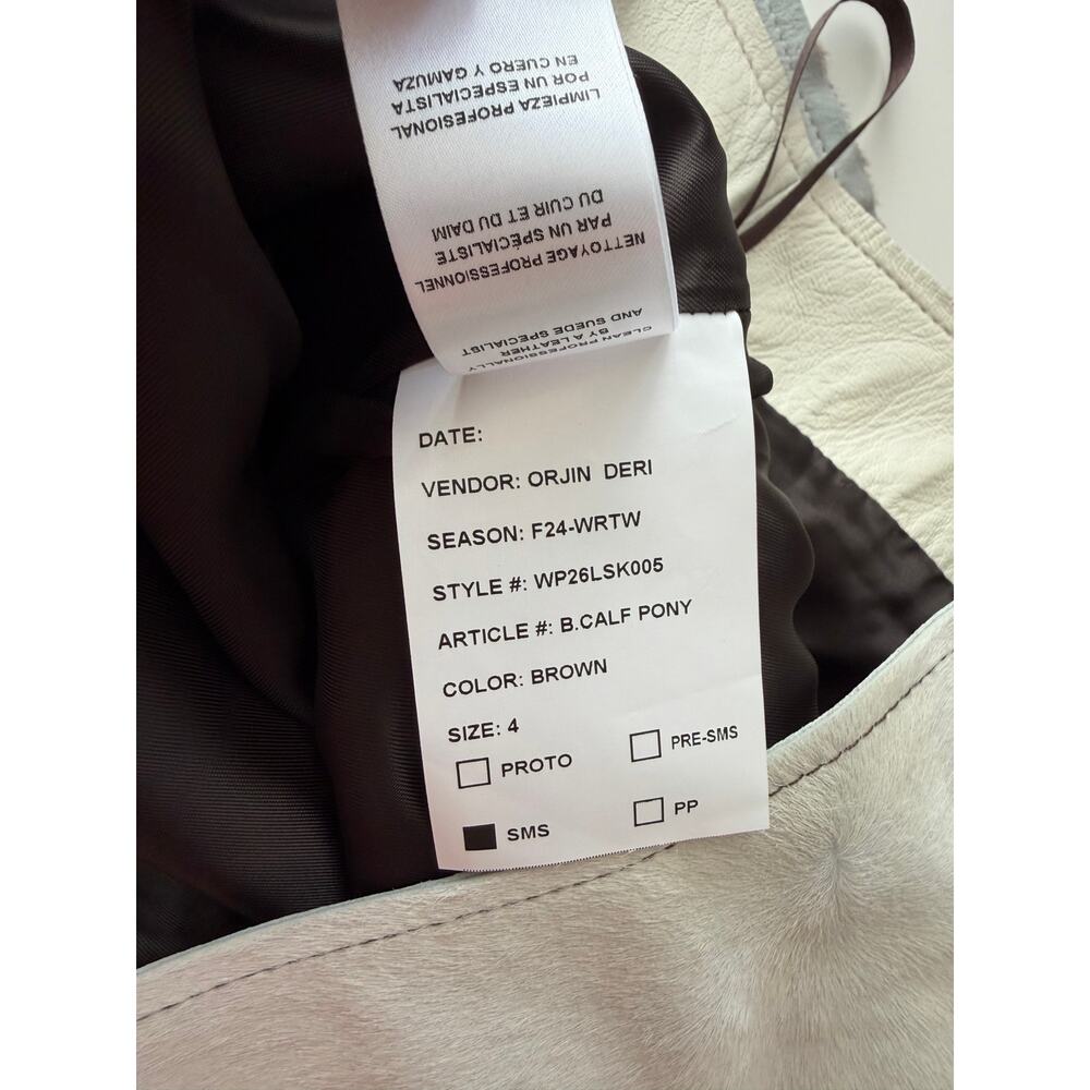 FRAME Pony Print 100% Calf Leather Calf Hair Mini Skirt , Sz 4 NWOT Unused - Picture 8 of 8